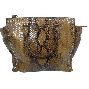 Michael Kors Women's Snakeskin‎ Handbag Tan